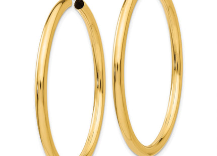 14K gold hoop earrings, alternate view