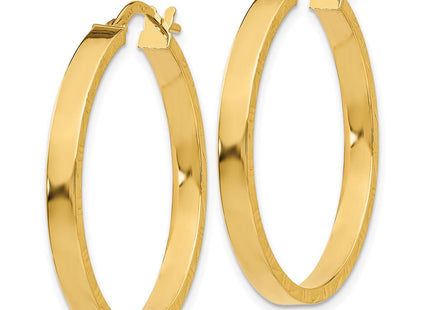 14K gold hoop earrings, alternate view