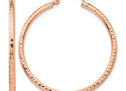 14K rose gold hoop earrings