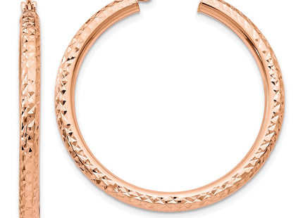 14K rose gold hoop earrings