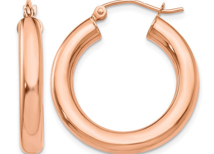 14K rose gold hoop earrings