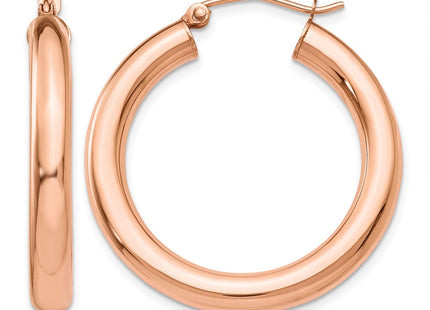 14K rose gold hoop earrings