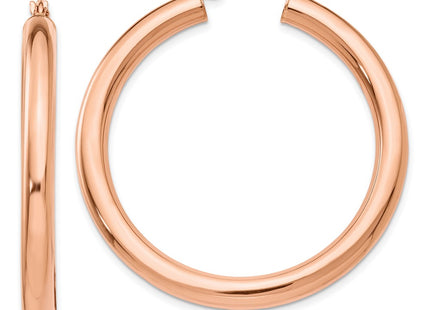 14K rose gold hoop earrings