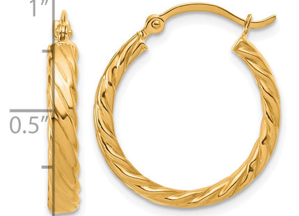 14k Yellow Gold Earrings Style TF863 - Classique Jewelry Inc.