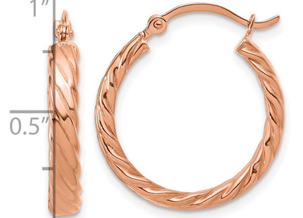 14k Rose Gold Earrings Style TF863R - Classique Jewelry Inc.