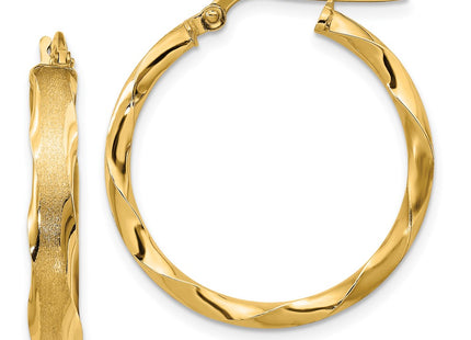 14k Yellow Gold Earrings Style TF866 - Classique Jewelry Inc.