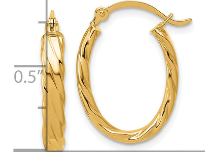 14k Yellow Gold Earrings Style TF868 - Classique Jewelry Inc.