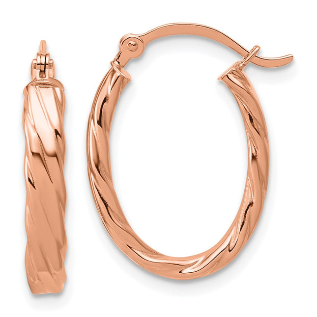14k Rose Gold Earrings Style TF868R - Classique Jewelry Inc.
