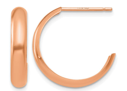14K rose gold hoop earrings