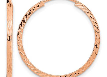 14K rose gold hoop earrings