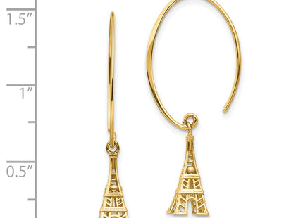 14k Yellow Gold Earrings Style TH1003 - Classique Jewelry Inc.