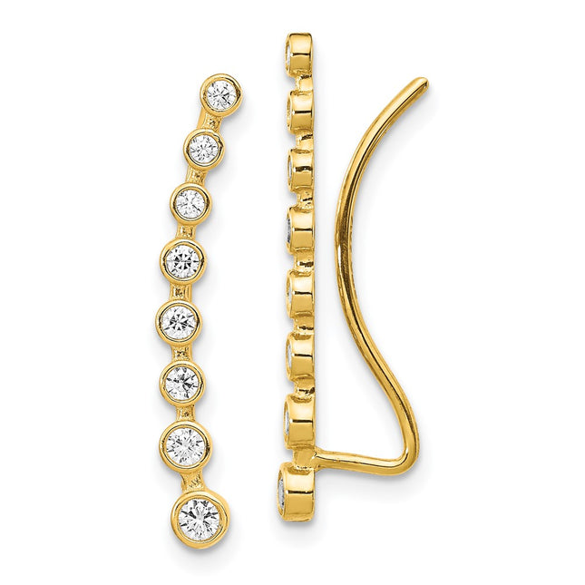 14k Yellow Gold Earrings Style TH1010 - Classique Jewelry Inc.