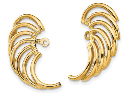 14K gold knot earrings, alternate view