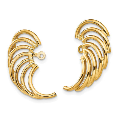 14K Polished Love Knot Earring Jackets, 14 x 10mm
