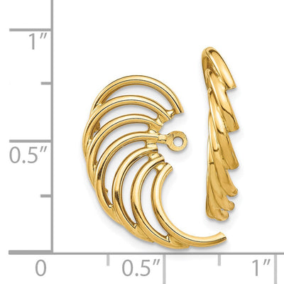 14K Polished Love Knot Earring Jackets, 12 x 10mm