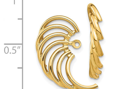 14K gold knot earrings, another view