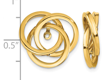 14k Polished Love Knot Earring Jackets, 18 x 16mm