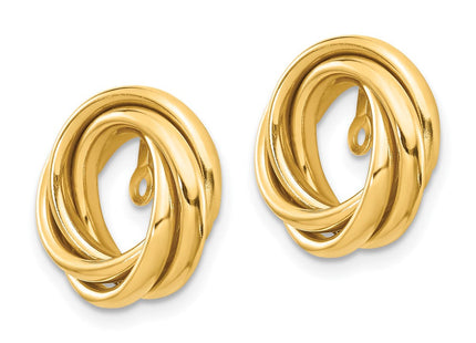 14k Polished Love Knot Earring Jackets (Style TH225)