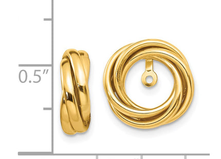 14k Yellow Gold Earrings Style TH225 - Classique Jewelry Inc.