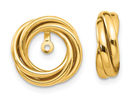 14k Yellow Gold Earrings Style TH225 - Classique Jewelry Inc.