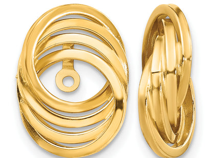 14k Polished Love Knot Earring Jackets, 14 x 10mm