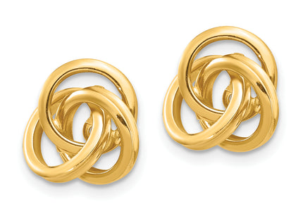 14k Polished Love Knot Earring Jackets, 12 x 10mm