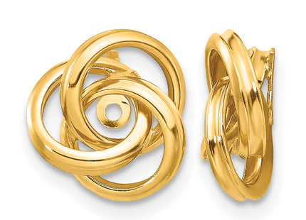 14k Polished Love Knot Earring Jackets, 12 x 10mm