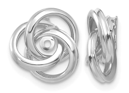 14K white gold knot earrings