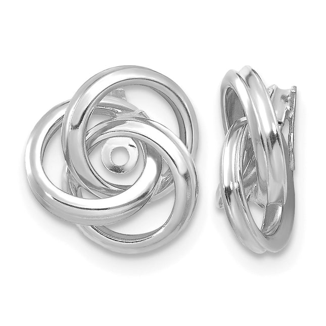 14K white gold knot earrings