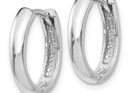14K white gold hoop earrings, alternate view