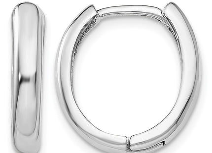 14K white gold hoop earrings