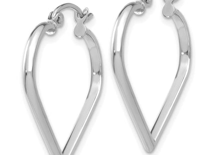 14K gold heart hoop earrings, alternate view