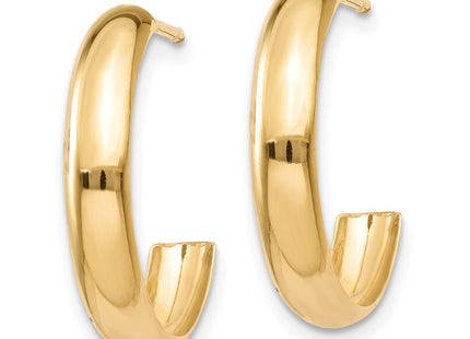 14K gold hoop earrings, alternate view