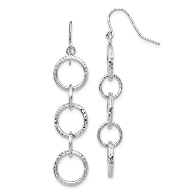 14k White Gold Earrings Style TH543 - Classique Jewelry Inc.