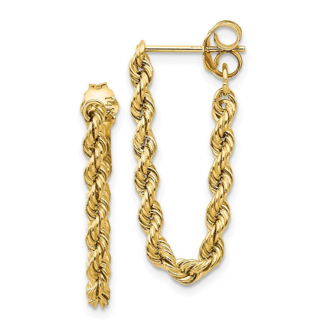 14k Yellow Gold Earrings Style TH553 - Classique Jewelry Inc.