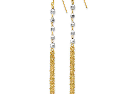 14k Two-tone Earrings Style TH554 - Classique Jewelry Inc.