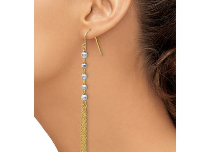 14k Two-tone Earrings Style TH554 - Classique Jewelry Inc.