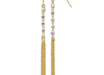 14k Two-tone Earrings Style TH554 - Classique Jewelry Inc.