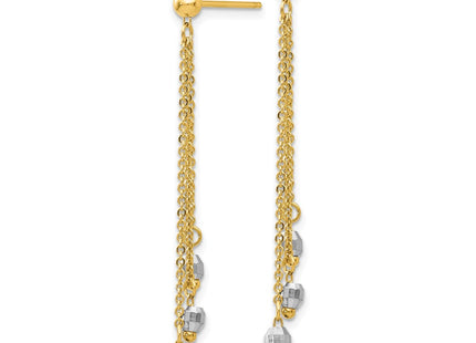 14k Two-tone Earrings Style TH555 - Classique Jewelry Inc.