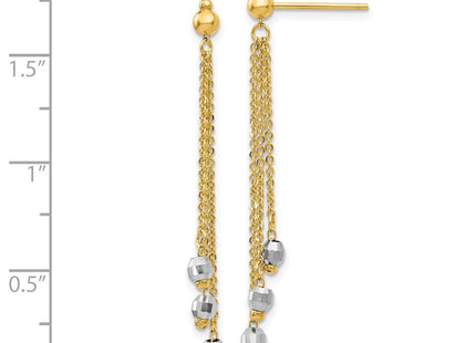 14k Two-tone Earrings Style TH555 - Classique Jewelry Inc.