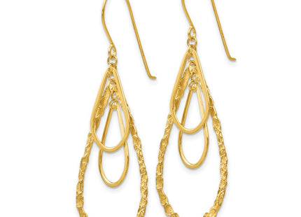 14k Yellow Gold Earrings Style TH565 - Classique Jewelry Inc.