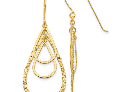 14k Yellow Gold Earrings Style TH565 - Classique Jewelry Inc.