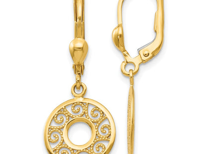 14k Yellow Gold Earrings Style TH567 - Classique Jewelry Inc.