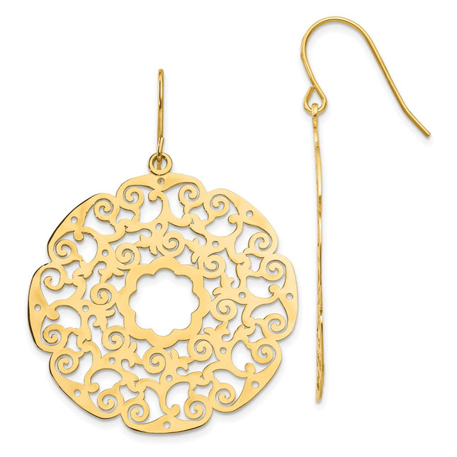 14k Yellow Gold Earrings Style TH589 - Classique Jewelry Inc.
