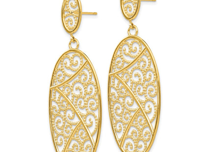 14k Yellow Gold Earrings Style TH608 - Classique Jewelry Inc.