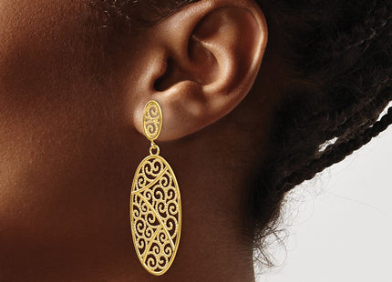 14k Yellow Gold Earrings Style TH608 - Classique Jewelry Inc.