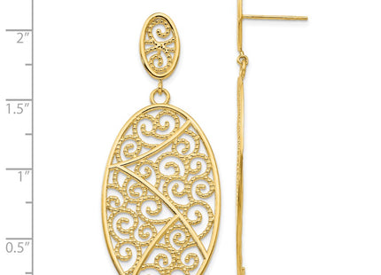 14k Yellow Gold Earrings Style TH608 - Classique Jewelry Inc.