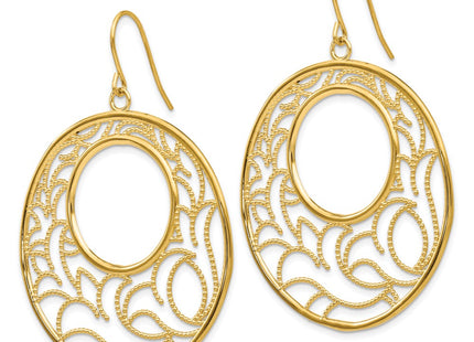 14k Yellow Gold Earrings Style TH609 - Classique Jewelry Inc.