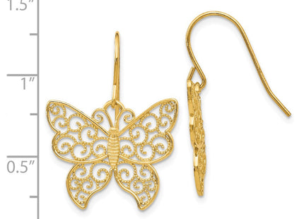14k Yellow Gold Earrings Style TH621 - Classique Jewelry Inc.