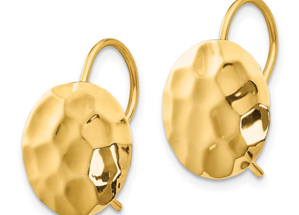 14K gold circle earrings, alternate view